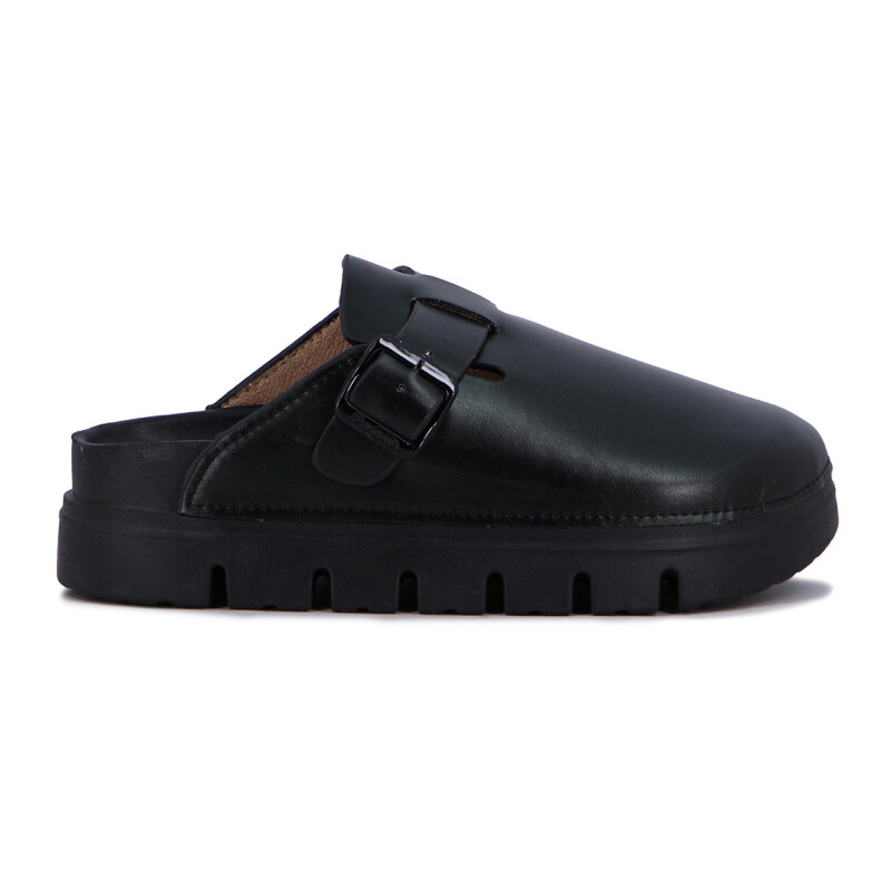 Darkness Zueco Dama Una Tira C/ Hebilla Y Plataforma - Negro Negro