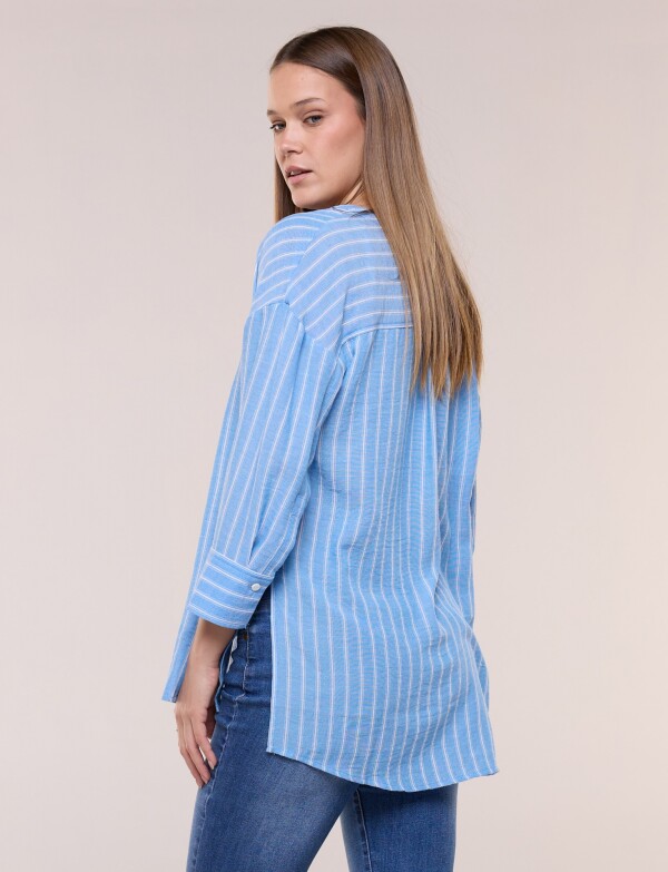 Blusa Lineas CELESTE