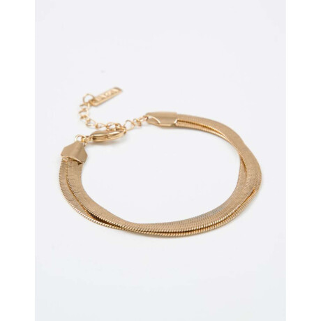 Pulseras Flexibles Metal Dorado