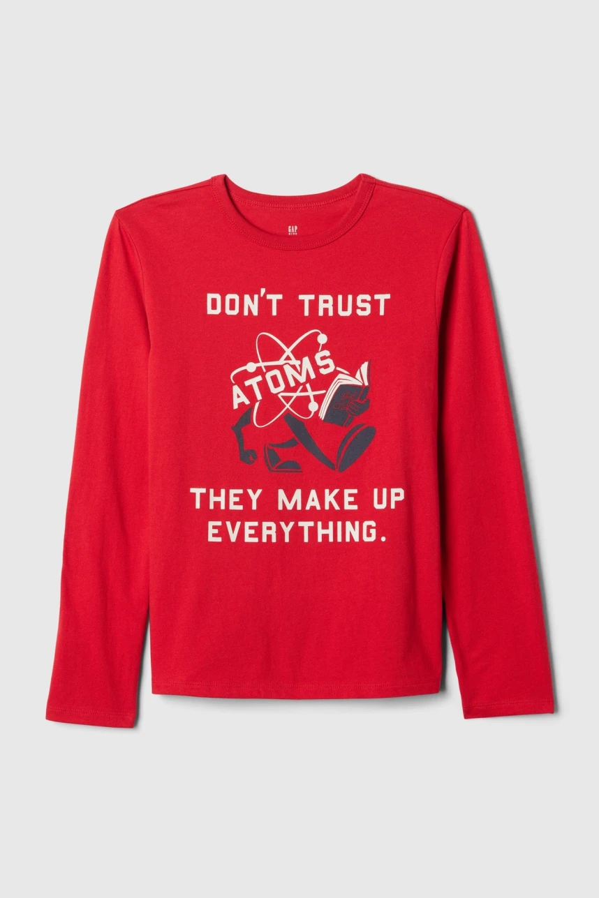 Remera Gráfico Manga Larga Niño Modern Red