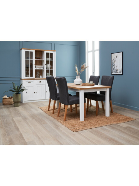 Altillo MARKSKEL 2 puertas blanco/color roble Altillo MARKSKEL 2 puertas blanco/color roble