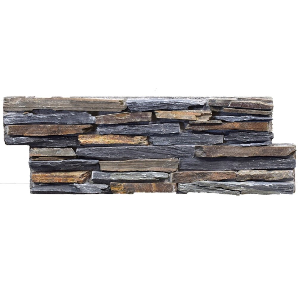 REVESTIMIENTO PIEDRA NATURAL BLACK CON RUSTY 20X55 CM Revestimiento Piedra Natural Black Con Rusty 20x55 Cm