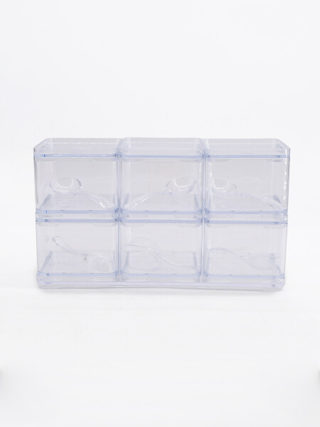 CONDIMENTERO 6 ESPACIOS TRANSPARENTE