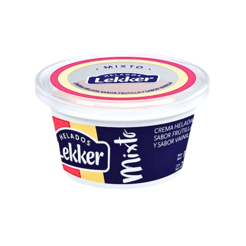 Helado Vasito Frutilla y Crema Lekker - 220 ml Helado Vasito Frutilla y Crema Lekker - 220 ml