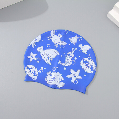 Gorra De Natación - Mundo Marino - Azul Gorra De Natación - Mundo Marino - Azul