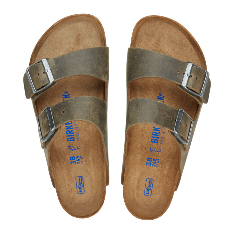 Sandalia Arizona Soft Footbed - Oiled Leather - Regular Verde
