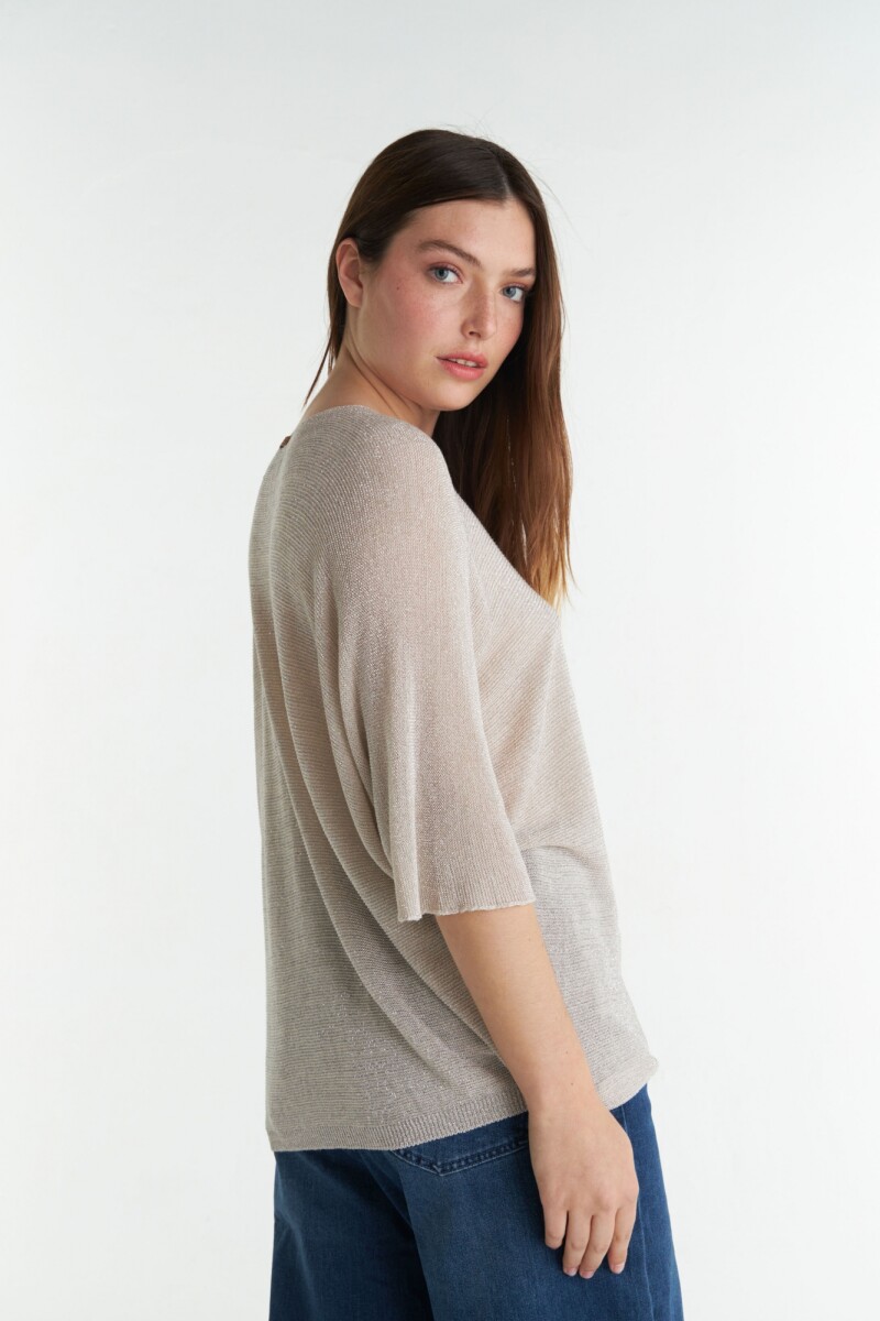 Sweater Julieta Beige Lurex