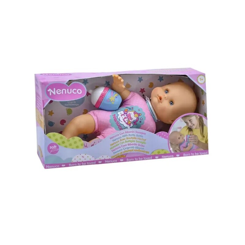 Bebote Nenuco 35 cm – Con Biberón y Sonajero NENUCO CON BIBERON Y SONAJERO - 35CM