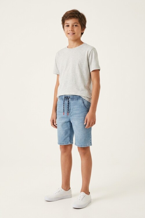 Bermuda de jean con cintura ajustable JEAN CLARO