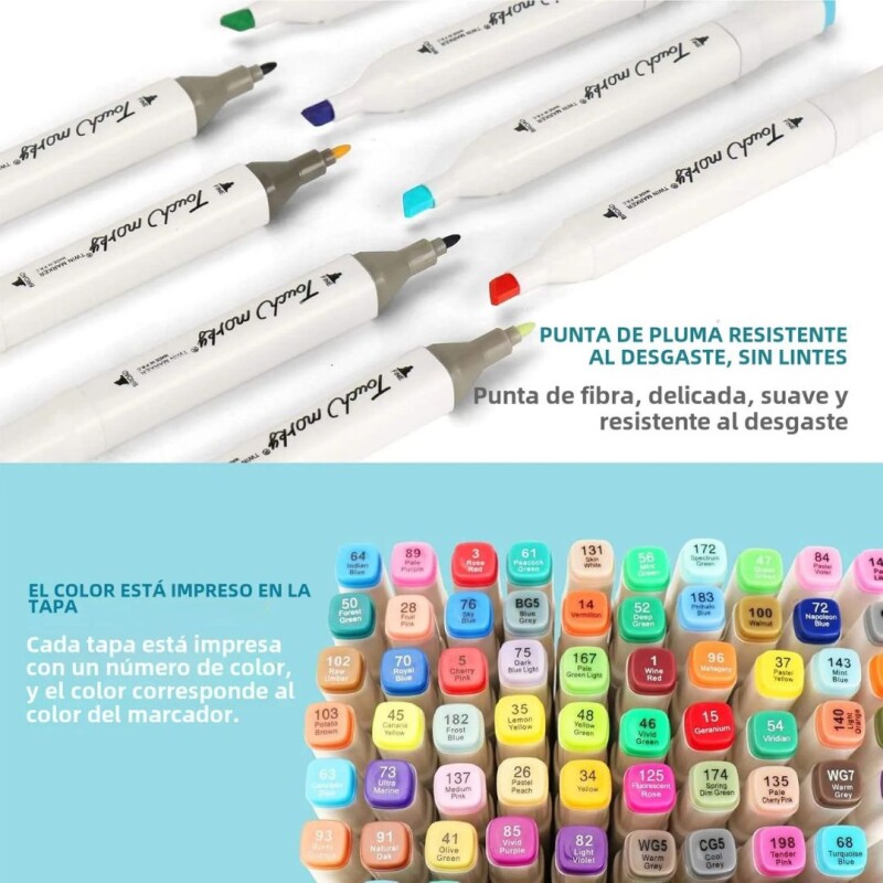 Set 80 Marcadores Varios Colores Doble Punta + Bolsito Mano Set 80 Marcadores Varios Colores Doble Punta + Bolsito Mano