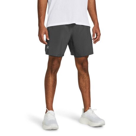 Short de Hombre Under Armour Launch 7 - 2 en 1 Gris
