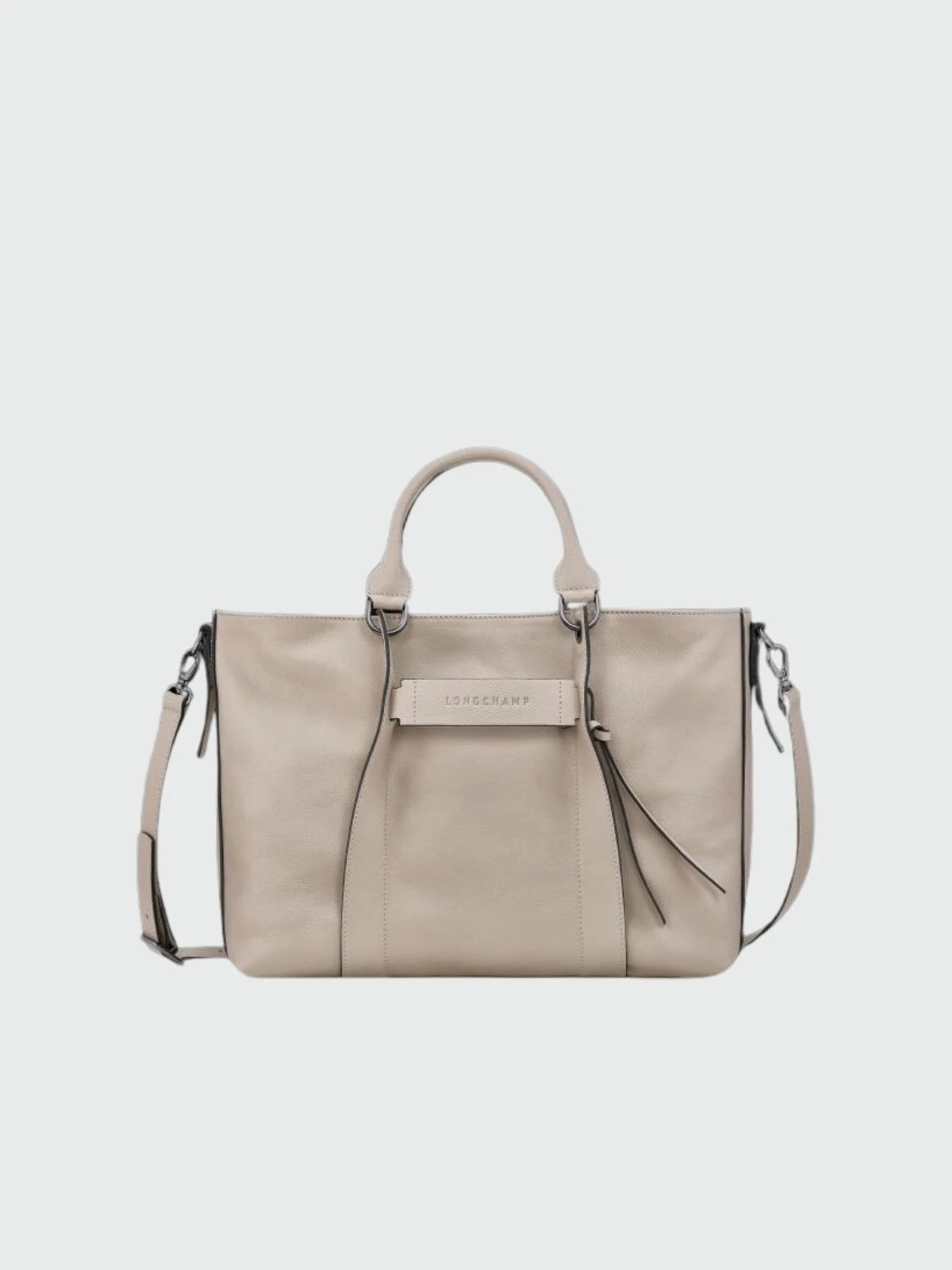 Longchamp -Cartera de cuero con correa extraible, 3D 0