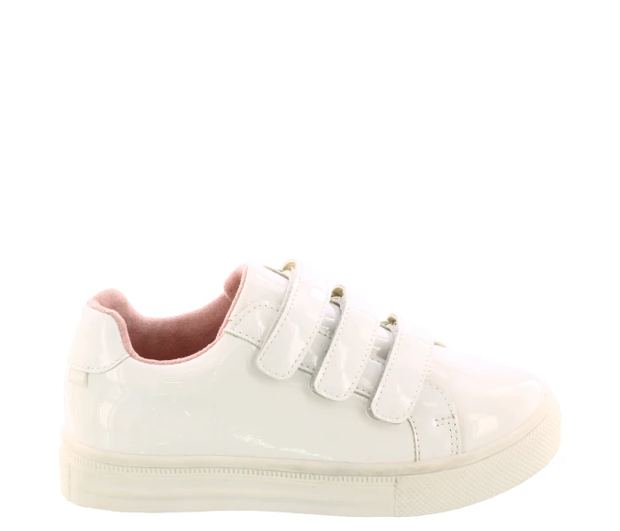 Deportivo MANDEL con tiras de charol White