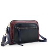 Cartera Esparta Negro, Bordeaux, Blanco Y Azul