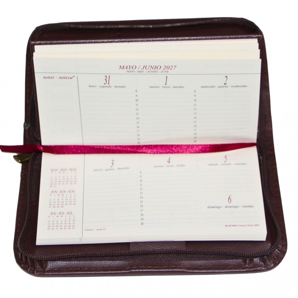 AGENDA ABEZETA 325CD DOSSIER PRESIDENTE POCKET TAPA MARRON
