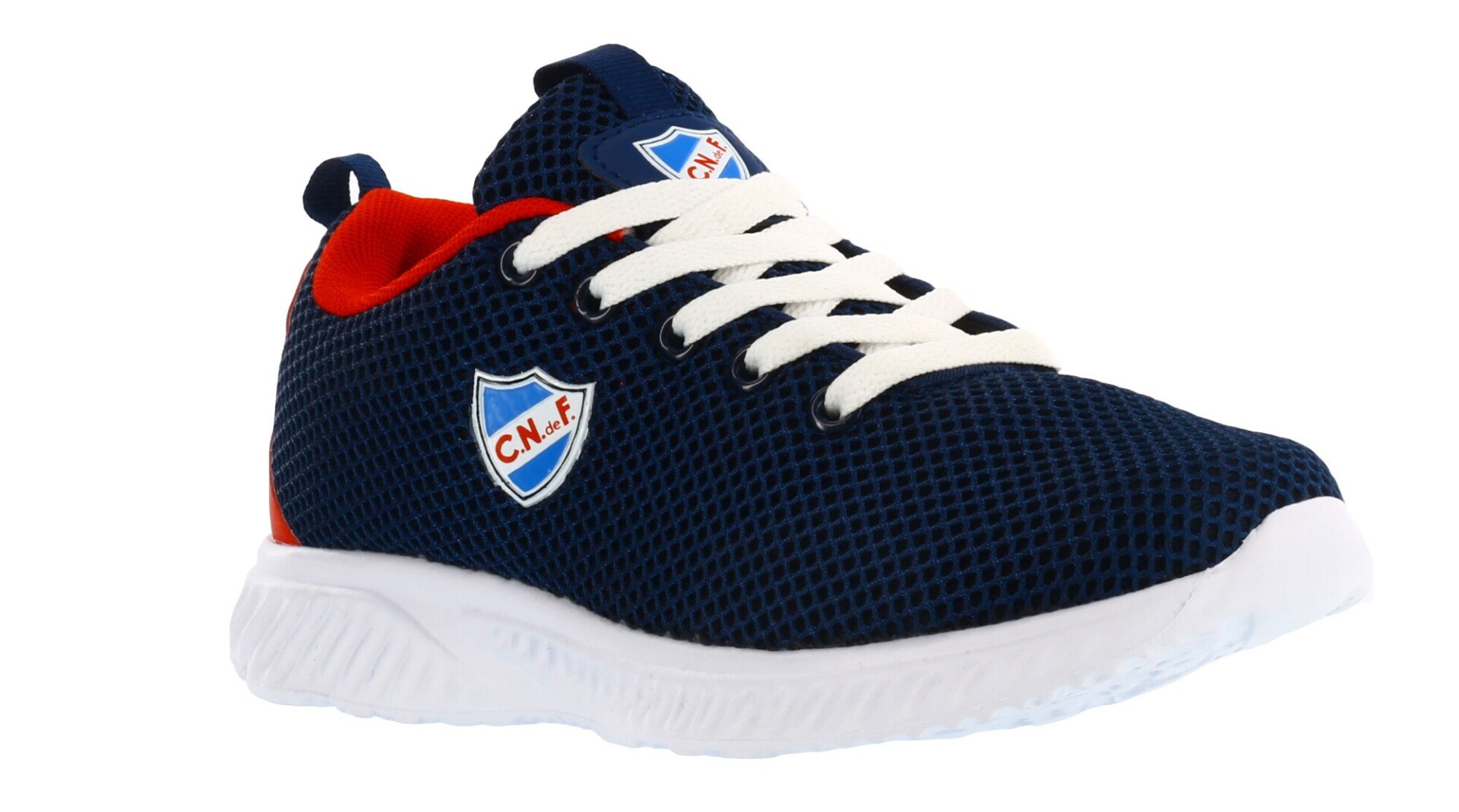 Championes Infantiles Nacional Run Basic Kids - Azul Marino - Rojo 