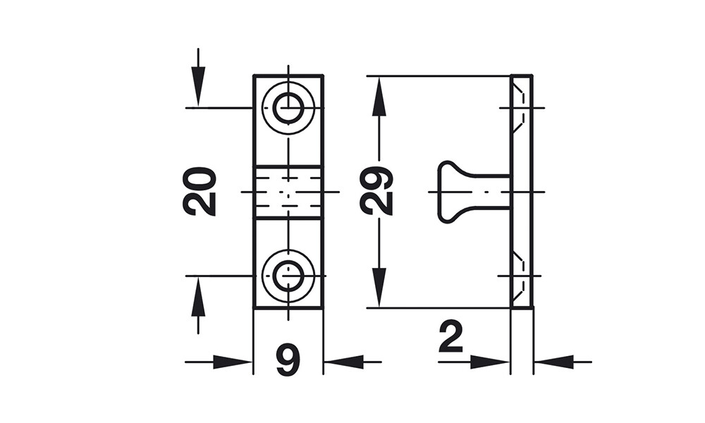 Retén para puertas bola 50