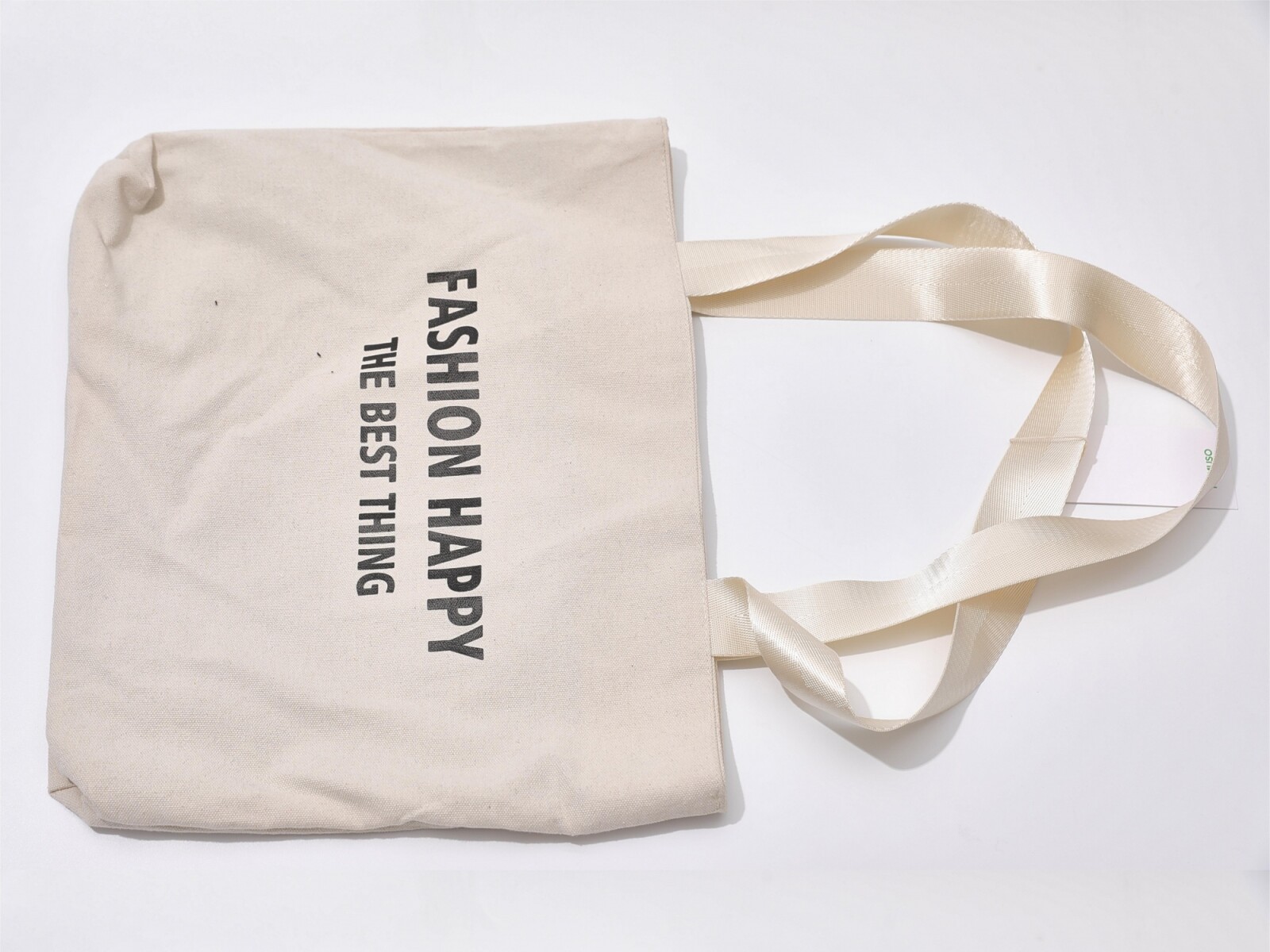 BOLSA DE TELA HAPPY (BLANCA) 