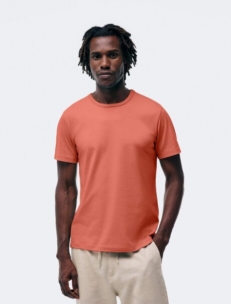 CAMISETA BÁSICA MANGA CORTA NARANJA