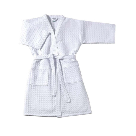Bata de Cama Provenza Dohler 100% Microfibra Talle P Al XG Blanco