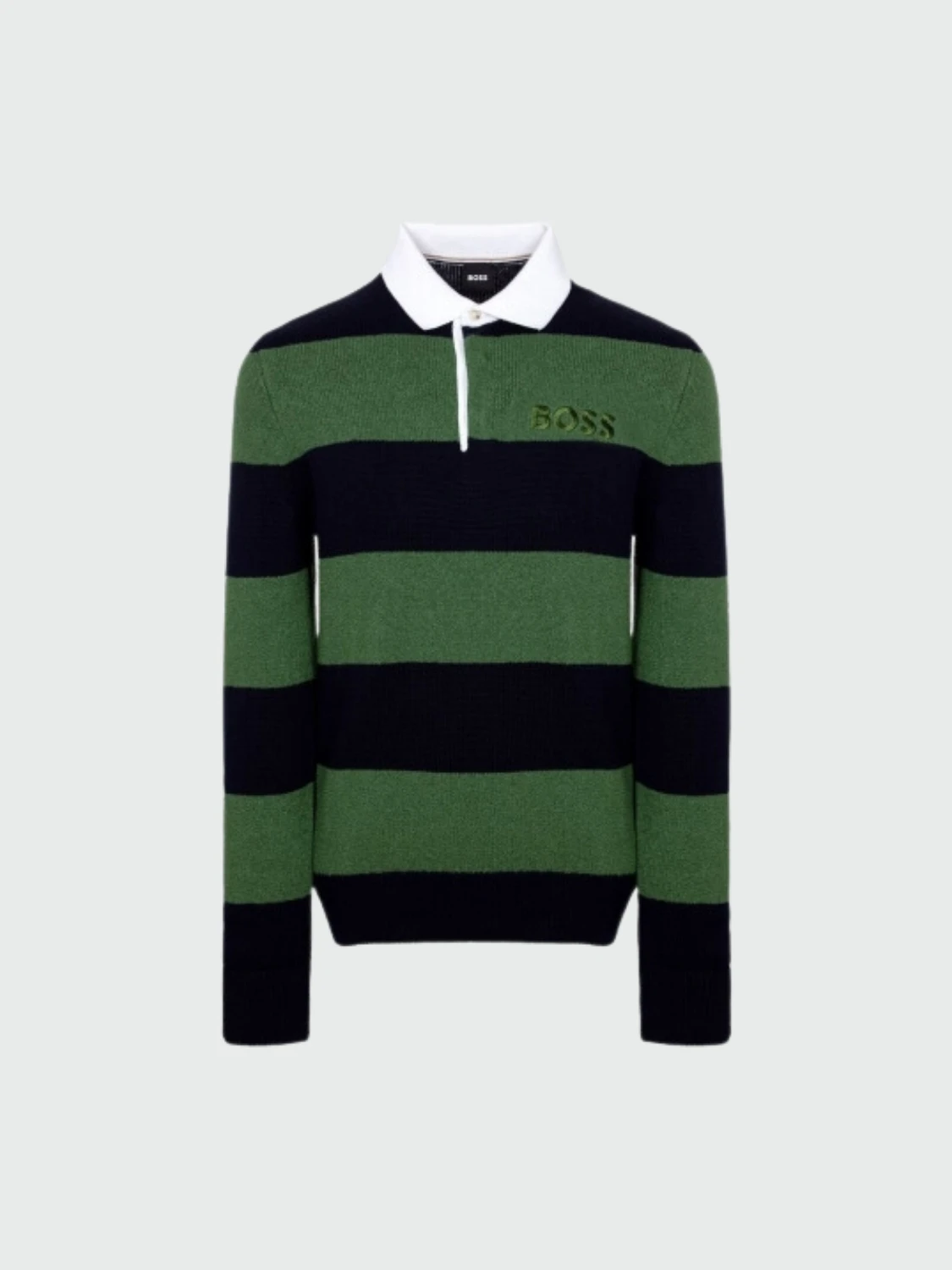 BOSS - Buzo polo a rayas confeccionado en algodón, PAROMA Azul Oscuro