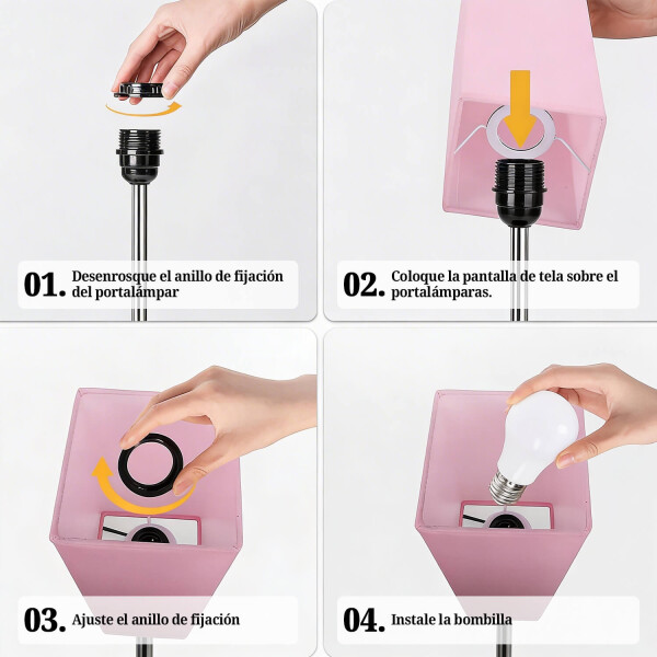 Lámpara de Mesa Touch IMBACK IBK-ILU013 | Con USB-C, USB-A y Enchufes | Moderna y Funcional Rosa Lámpara de Mesa Touch IMBACK IBK-ILU013 | Con USB-C, USB-A y Enchufes | Moderna y Funcional Rosa