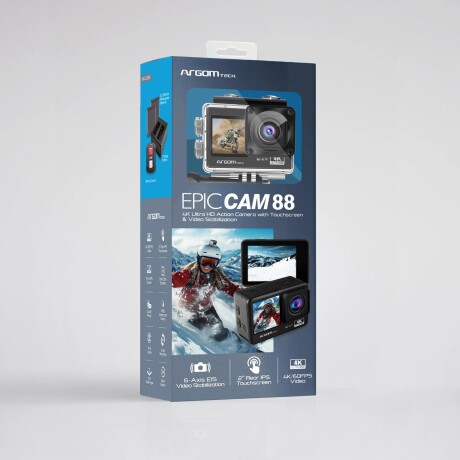 CÁMARA DE ACCIÓN EPIC 88 4K/60FPS UHD-PANTALLA TÁCTIL ARGOM CÁMARA DE ACCIÓN EPIC 88 4K/60FPS UHD-PANTALLA TÁCTIL ARGOM