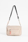 Bandolera zipper bolsillos beige