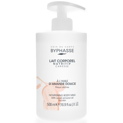 Byphasse leche corporal nutritiva 500ml Almendras dulces piel seca