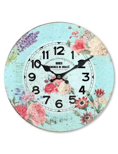 RELOJ DE PARED MDF D28.8X3.5CM ROSES RELOJ DE PARED MDF D28.8X3.5CM ROSES