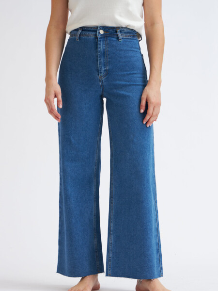 Pantalón Jean Ancho Azul Medio