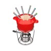 JUEGO DE FONDUE HIERRO FUNDIDO ROJO JUEGO DE FONDUE HIERRO FUNDIDO ROJO