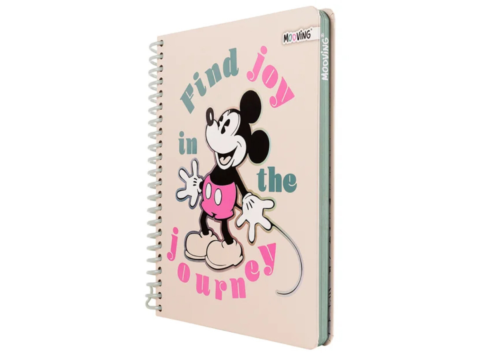 Cuaderno Mooving Premium 1/2 Oficio Mickey y sus Amigos - Fondo Beige 