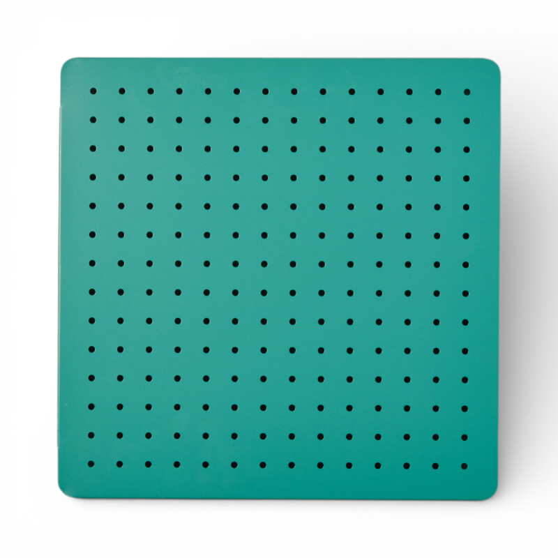 Panel perforado pegboard metálico organizador de pared 40x40 cm – Multiuso para el hogar Turquesa