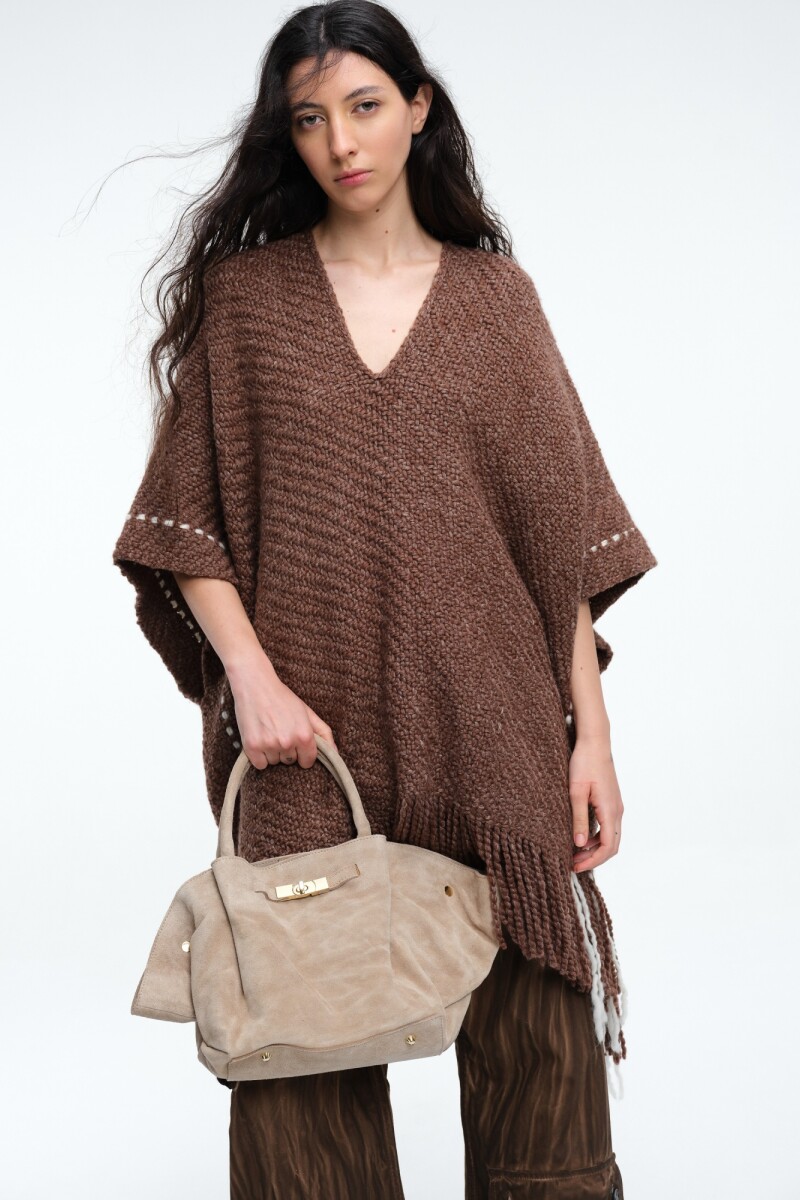 PONCHO SIN MANGAS Marron