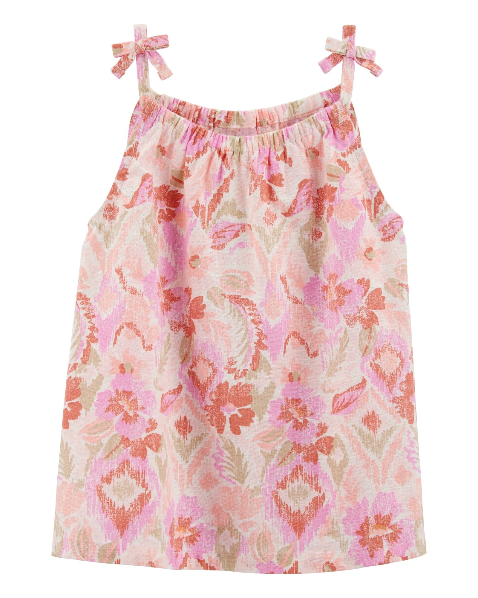 Musculosa de algodón, diseño floral Sin color