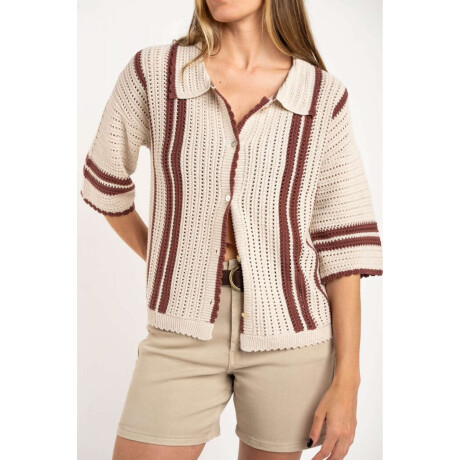 Camisa Crochet Rayada Nacar