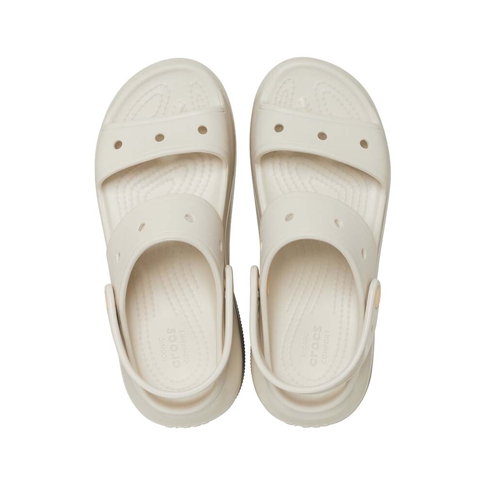 Plataformas Crocs Mega Crush Sandal - Unisex Taupe