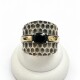 Anillo martillado con zirconia Anillo martillado con zirconia