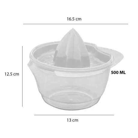 Exprimidor Manual Juguera de Frutas 500Ml Plástico Paramount Blanco