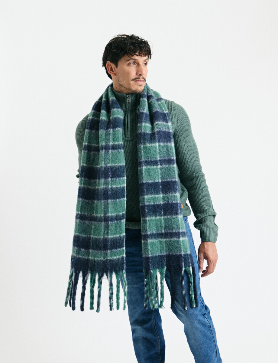 470587 SWEATER PUNTO MEDIO CIERRE HARRY Verde