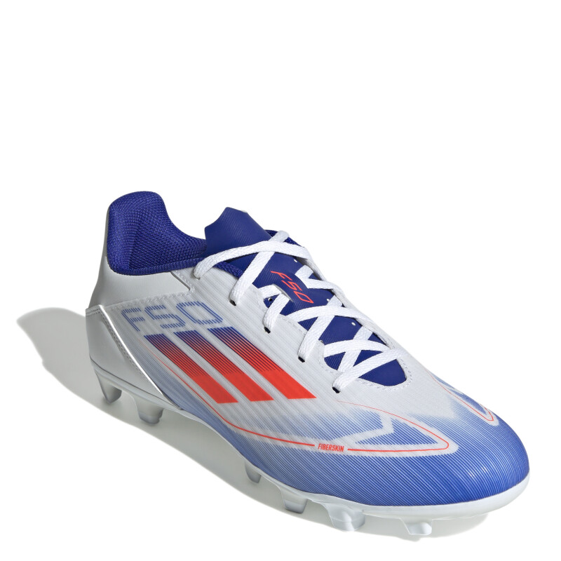 Championes Unisex Adidas Fútbol 11 Multiterreno F50 Club Blanco - Azul Real - Rojo