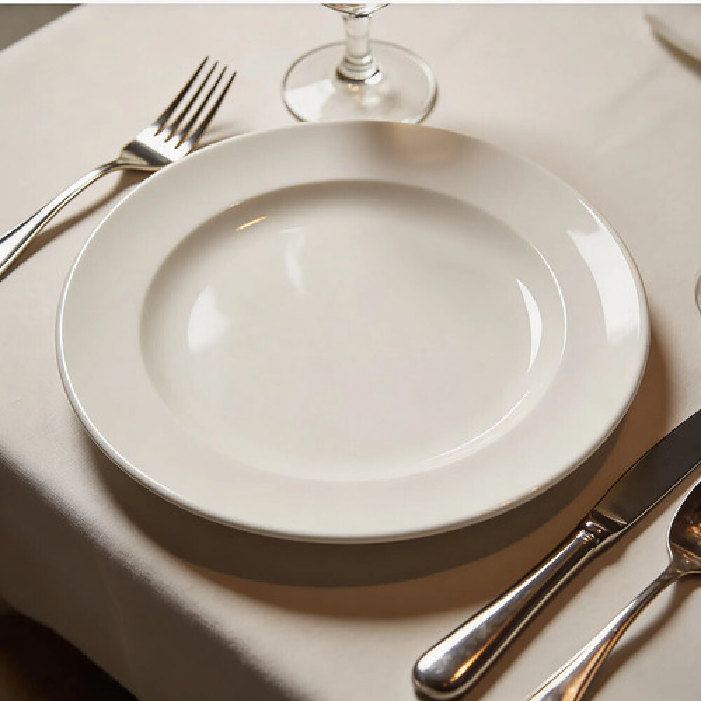Plato blanco llano 27 cms. Plato blanco llano 27 cms.