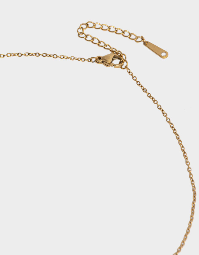Cadena Corta con Dije Acero quirúrgico Collar Corto De Acero Quirurgico Con Dije - Dorado