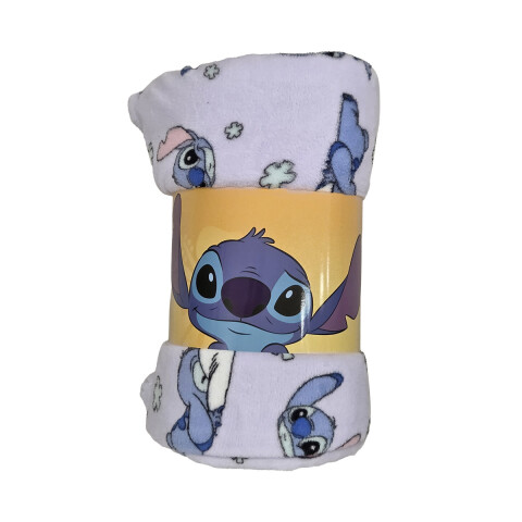 Frazada Coral Infantil 1 Plaza 150 x 200 cm Stitch Rosa