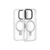 Protector transparente iPhone 15 Pro Max con soporte gris Protector Transparente Iphone 15 Pro Max Con Soporte Gris