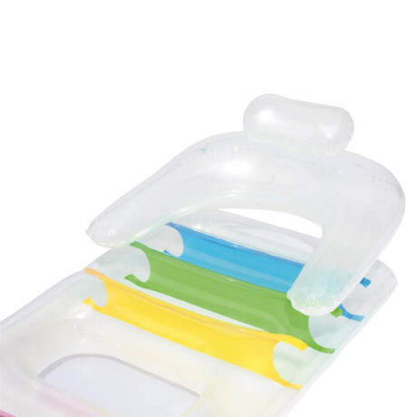 Sillón Inflable Flotador Colchoneta Respaldo Piscina Bestway Transparente