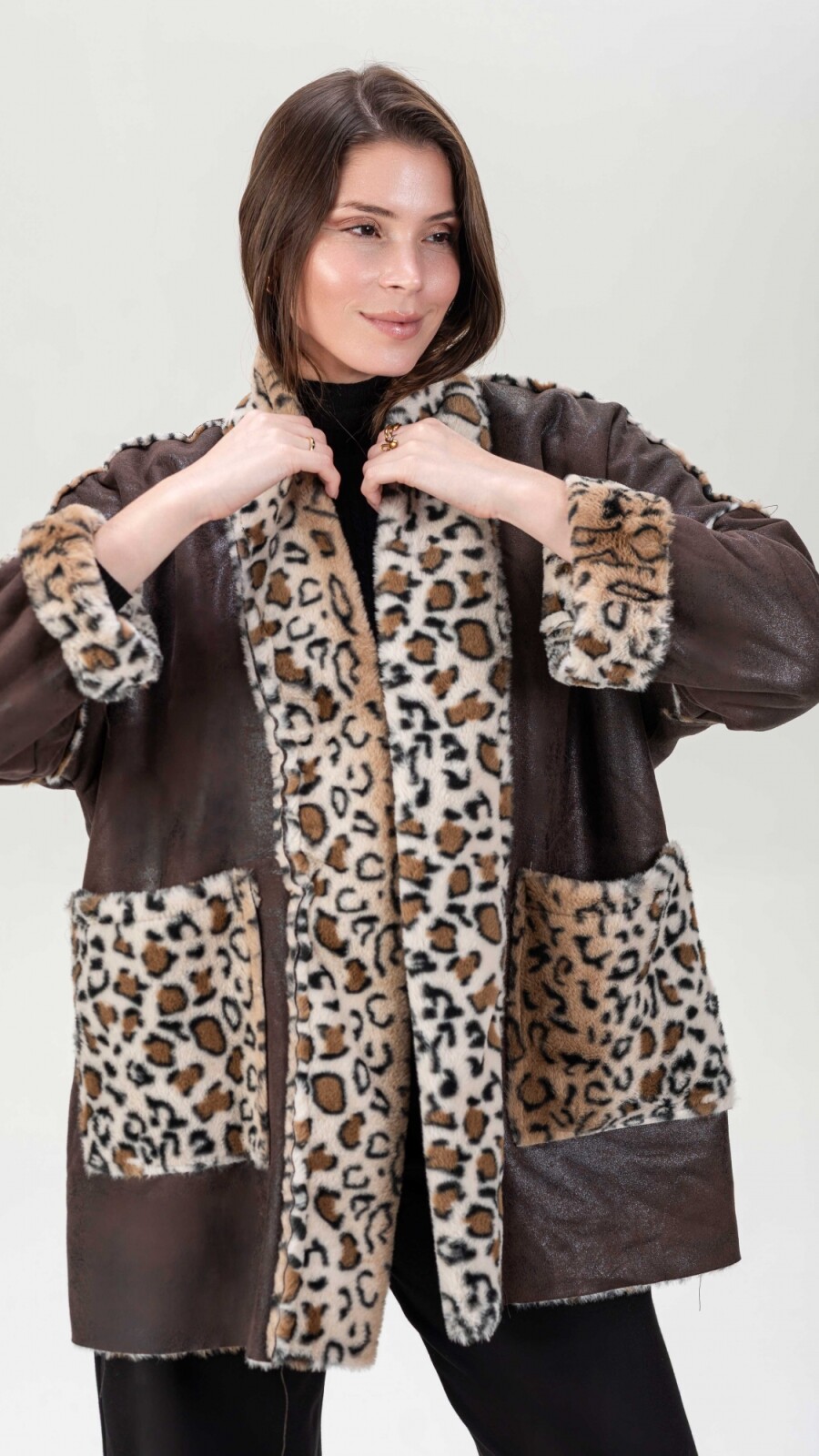 Chaqueta Print Marrón