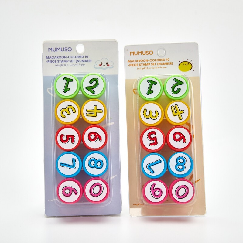 SET DE 10 SELLOS COLOR MACARRÓN (NÚMEROS) SET DE 10 SELLOS COLOR MACARRÓN (NÚMEROS)