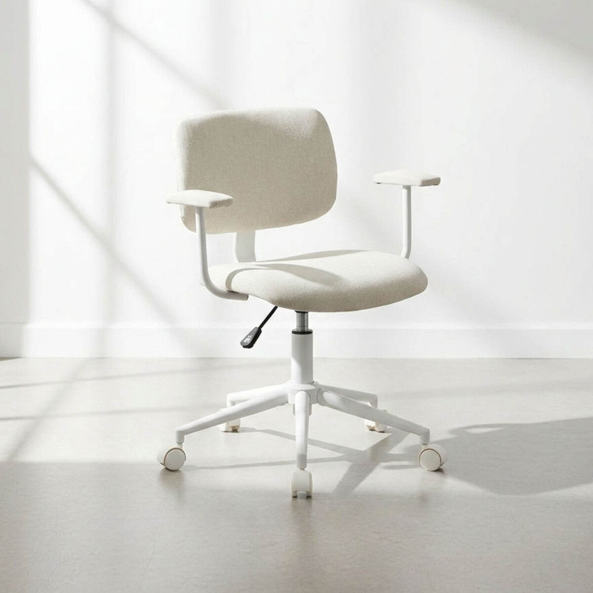 ASIENTO DE OFICINA - POLIPROPILENO-Y-TELA NATURAL-BEIGE CLIFFORD 